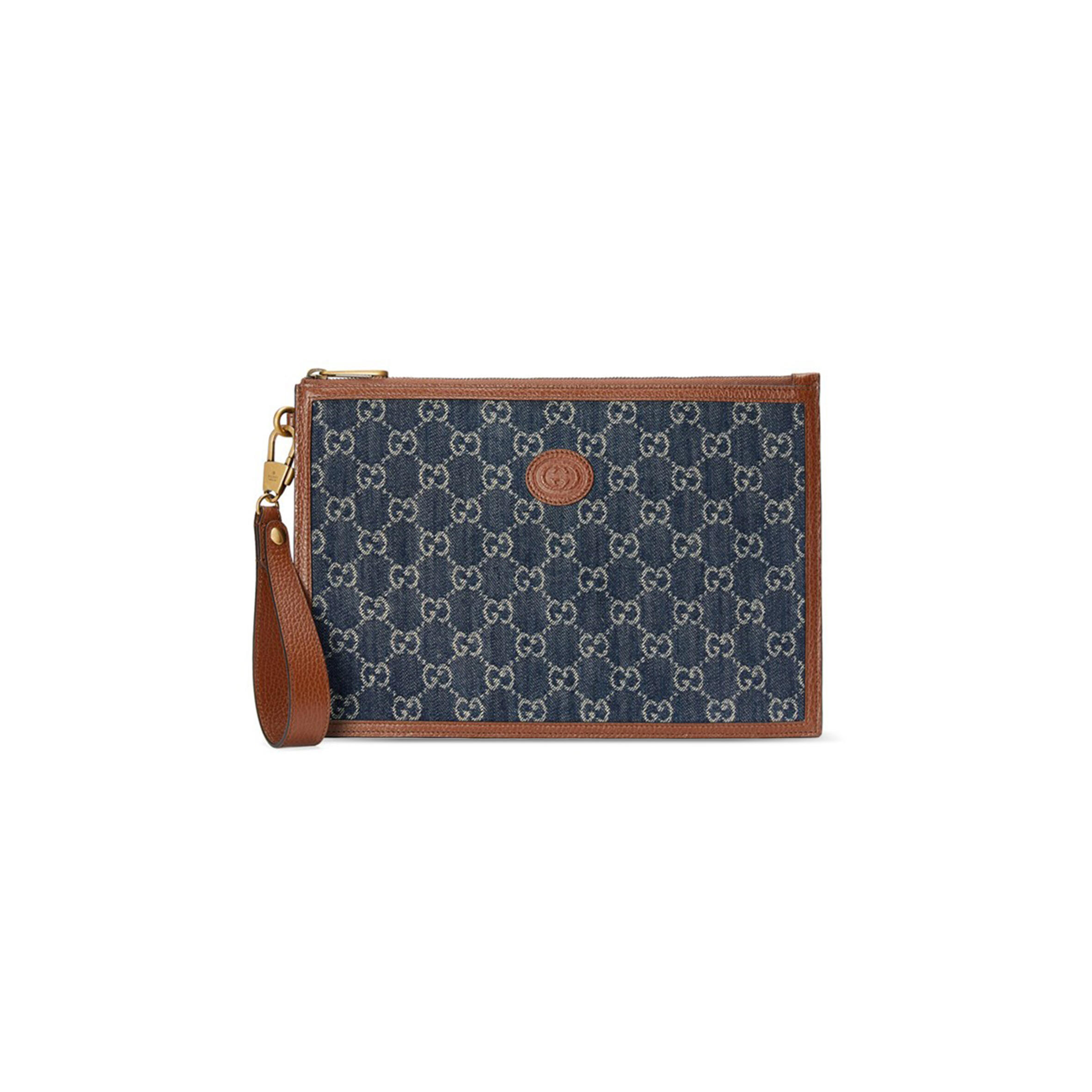 GUCCI GG DENIM POUCH 672953 (30.5*21*1.5cm)